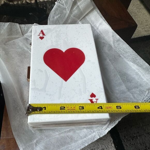 Ace of Hearts acrylic Clutch or shoulder Bag - Picture 8 of 11